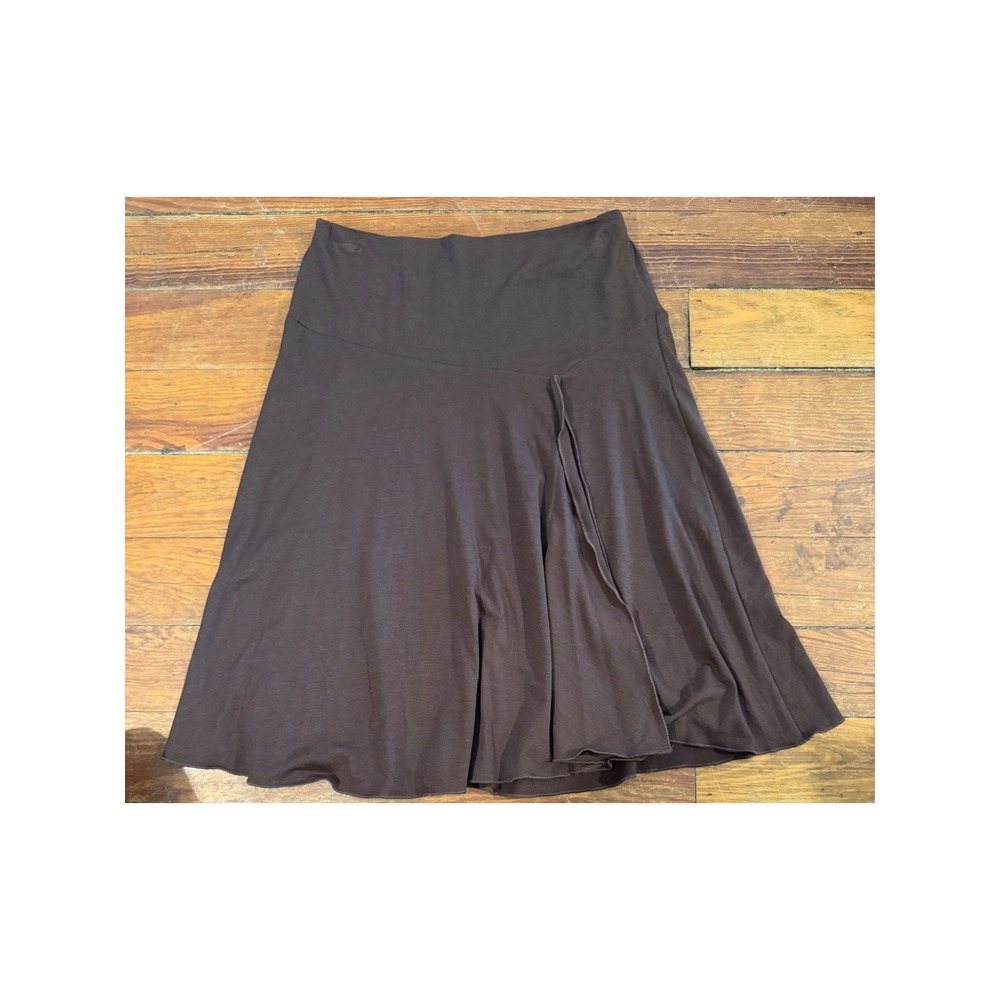 George Chocolate Brown High Waisted Athletic Skort Mini Skirt Stretch Jersey